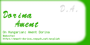 dorina ament business card